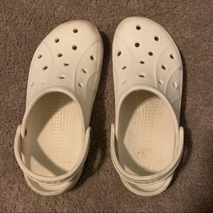 🔷 White Crocs Sz: 12